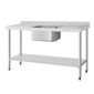 DY826 1500w x 600d mm Stainless Steel Single Sink With Double Drainer