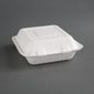 FC526 Bagasse Three-Compartment Hinged Food Containers 237mm (Pack of 200)