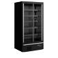 GALAXY+ GP10FGD 1018mm Wide Black Multideck Display Fridge With Double Glazed Glass Doors
