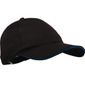 B171 Cool Vent Baseball Cap Black with Blue Trim