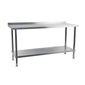 DR025 2100mm Fully Assembled Stainless Steel Wall Table with Upstand