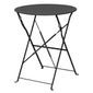 GH558 Perth Black Pavement Style Steel Table Round 600mm