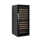TFW300-2F 270 Ltr Upright Single Glass Door Black Dual Zone Wine Cooler