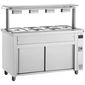 MVV714 1410mm Wide Ambient Cupboard With Wet Heat Bain Marie Top & Sneeze Guard