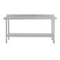T383 1800w x 600d mm Stainless Steel Wall Table With One Undershelf