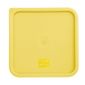 FX139 Polyethylene Square Food Measuring Container Lid Yellow  Large