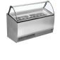 BERMUDA RV13 13 x Napoli Pan Grey Curved Glass Ice Cream Display Freezer
