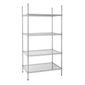 U258 1525w x 610d mm Chrome Wire Shelves 4 Tier