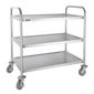 F995 Stainless Steel 3 Tier Mobile Clearing Trolley