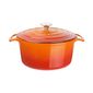 GH302 Orange Round Casserole Dish 3.2Ltr