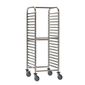 P061 Stainless Steel 2/1GN Racking Trolley 15 Shelves
