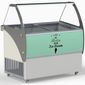 VENUS ELEGANTE 36 9 x Napoli Pan White Flat Glass Ice Cream Display Freezer