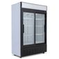 GD900SL 908 Ltr Upright Double Hinged Glass Door Black Display Fridge