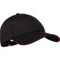 A945 Cool Vent Baseball Cap Black with Red Trim
