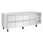 U-Series UA102 616 Ltr 8 Drawer Stainless Steel Refrigerated Prep Counter
