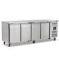 LBC4NU 553 Ltr 4 Door Stainless Steel Freezer Prep Counter