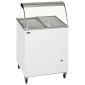 IC200SC+CANOPY 4 x Napoli Pan White Curved Glass Ice Cream Display Freezer With Canopy