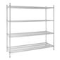 U259 1830w x 610d mm Chrome Wire Shelves 4 Tier