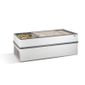 CRYSTALLITE 20 Island 800 Ltr White Island Display Chest Freezer With Glass Lid