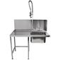 T11SENL 1100(W) x 800(D)mm Left Hand Entry Table With Sink For Classeq Passthrough Dishwashers