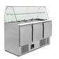 BPD3 368 Ltr 3 Door Stainless Steel Refrigerated Pizza / Saladette Prep Counter