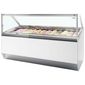 MILLENNIUM ST18 18 x Napoli Pan White Flat Glass Ice Cream Display Freezer