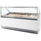 MILLENNIUM ST24 24 x Napoli Pan White Flat Glass Ice Cream Display Freezer