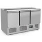 HEF569 380 Ltr 3 Door Stainless Steel Refrigerated Pizza / Saladette Prep Counter