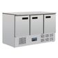 G-Series CL109 Medium Duty 368 Ltr 3 Door Stainless Steel Refrigerated Prep Counter With Marble Worktop