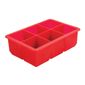 CZ403 Six Cavity Silicone Ice Cube Mould Red