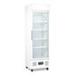 G-Series DM076 367 Ltr Upright Single Glass Door White Display Fridge With Canopy