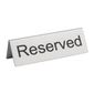 U051Brushed Steel Reserved Table Sign (Pack of 10)
