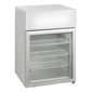 UF100GCP 100 Ltr Countertop Single Glass Door White Display Freezer