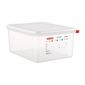 T989 Polypropylene 1/2 Gastronorm Food Container with Lids 12.5 Ltr (Pack of 4)