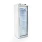 HEF541 356 Ltr Upright Single Glass Door White Display Fridge