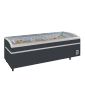 SUPER 250DE RAL7016 1030 Ltr Black Island Display Chest Freezer With Glass Lid