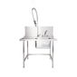 T11SENL 1100(W) x 800(D)mm Left Hand Entry Table With Sink For Classeq Passthrough Dishwashers