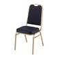 DL015 Square Back Banquet Chairs Blue & Gold (Pack of 4)