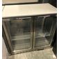 BAR2SS 200 Ltr Undercounter Double Hinged Glass Door Stainless Steel Back Bar Bottle Cooler - Graded