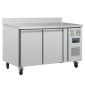 U-Series UA064 Medium Duty 282 Ltr 2 Door Stainless Steel Refrigerated Prep Counter With Upstand
