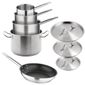 SA693 Cook Like A Pro 5-Piece Stainless Steel Induction Cookware Set