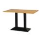 FT504 Turin Metal Base Pedestal Rectangle Table with Soft Oak Top 1200x700mm