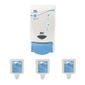 SA456 Clear Foam Soap Dispenser and 3 Unperfumed Foam Hand Soaps 1Ltr