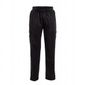 B222-S Unisex Classic Fit Cargo Chefs Trousers Black S