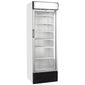 UFG1450GCP 480 Ltr Upright Single Glass Door White Display Freezer With Canopy