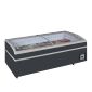 SUPER 220DE RAL7016 870 Ltr Black Island Display Chest Freezer With Glass Lid