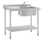 DY821 1000w x 600d mm Stainless Steel Single Sink With Left Hand Drainer