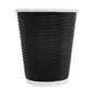 CM540 Ripple Wall Coffee Cups Black 227ml (Pack of 25)