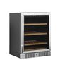 TFW200-S 155 Ltr Undercounter Single Glass Door Stainless Steel Frame Black Single Zone Wine Cooler