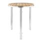 GL981 Round Ash and Aluminium Table 600mm